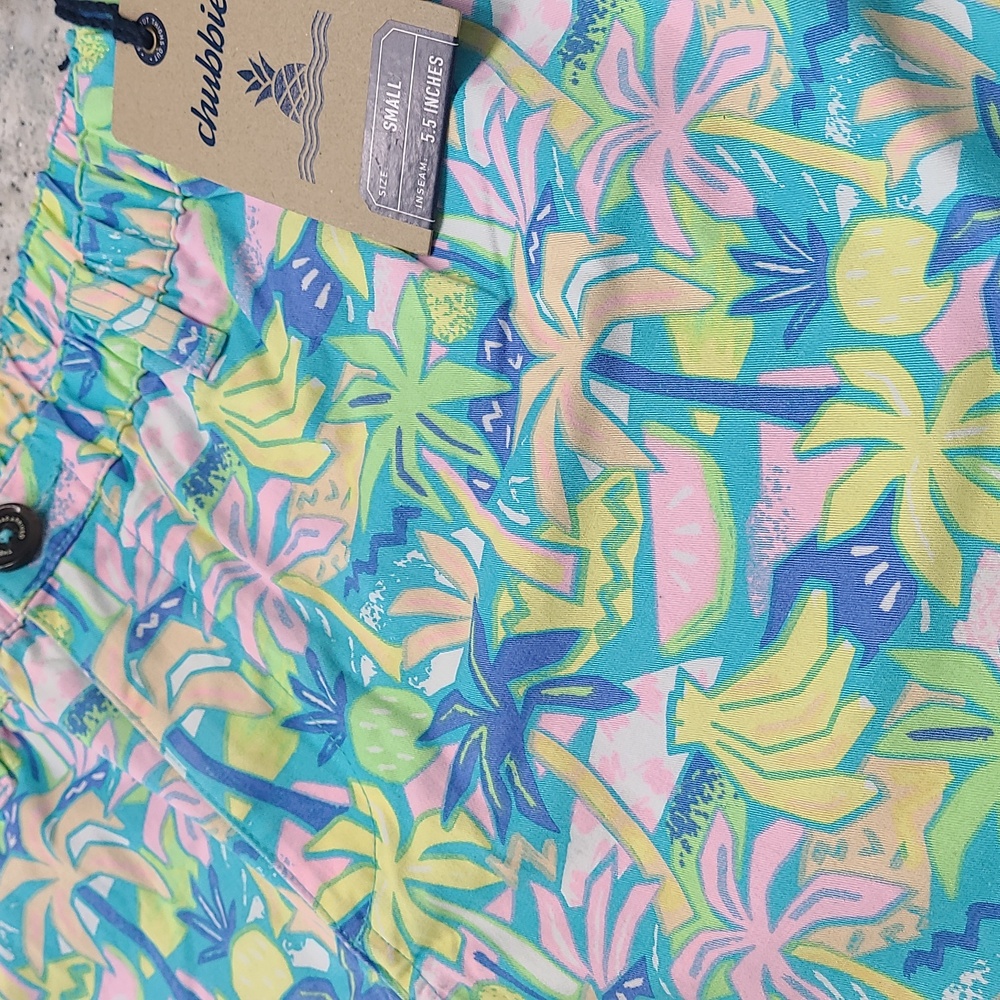 Chubbies Original Stretch Twill Shorts Light Blue and Yellow Patterned - Picture 2 of 13